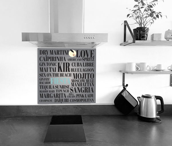 Crédence cuisine panneau aluminium brossé