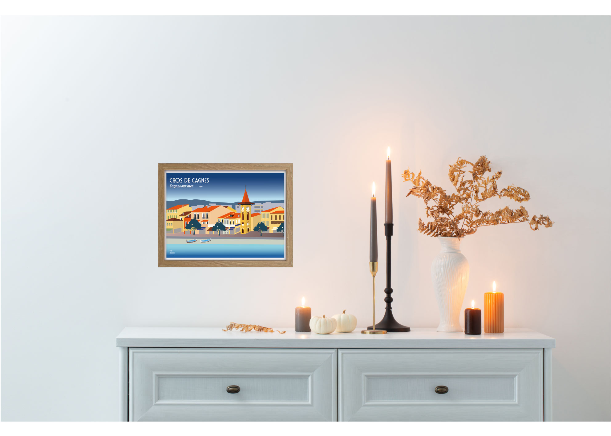 MyOvahe Affiche Le Cros de Cagnes déco salon notre gamme d'affiches