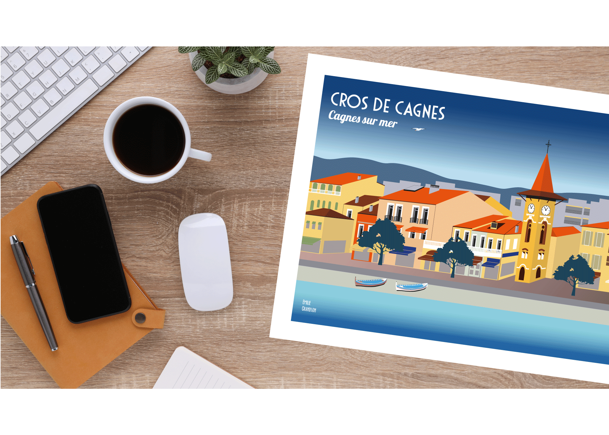 MyOvahe Affiche 200 gr Le Cros de Cagnes notre gamme d'affiches